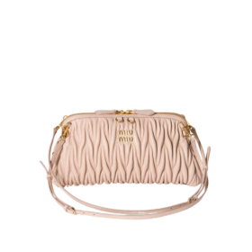 Caprice Matelassé Nappa Leather Clutch 28 cm