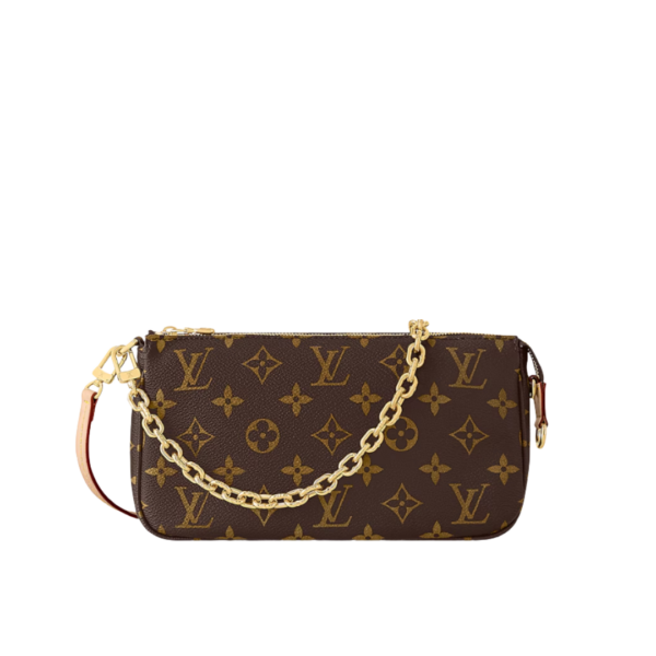 Pochette Monogram Casual Braun 23,5 cm