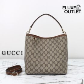 Mittelgroße GG-Emblem Bucket Bag 25 cm