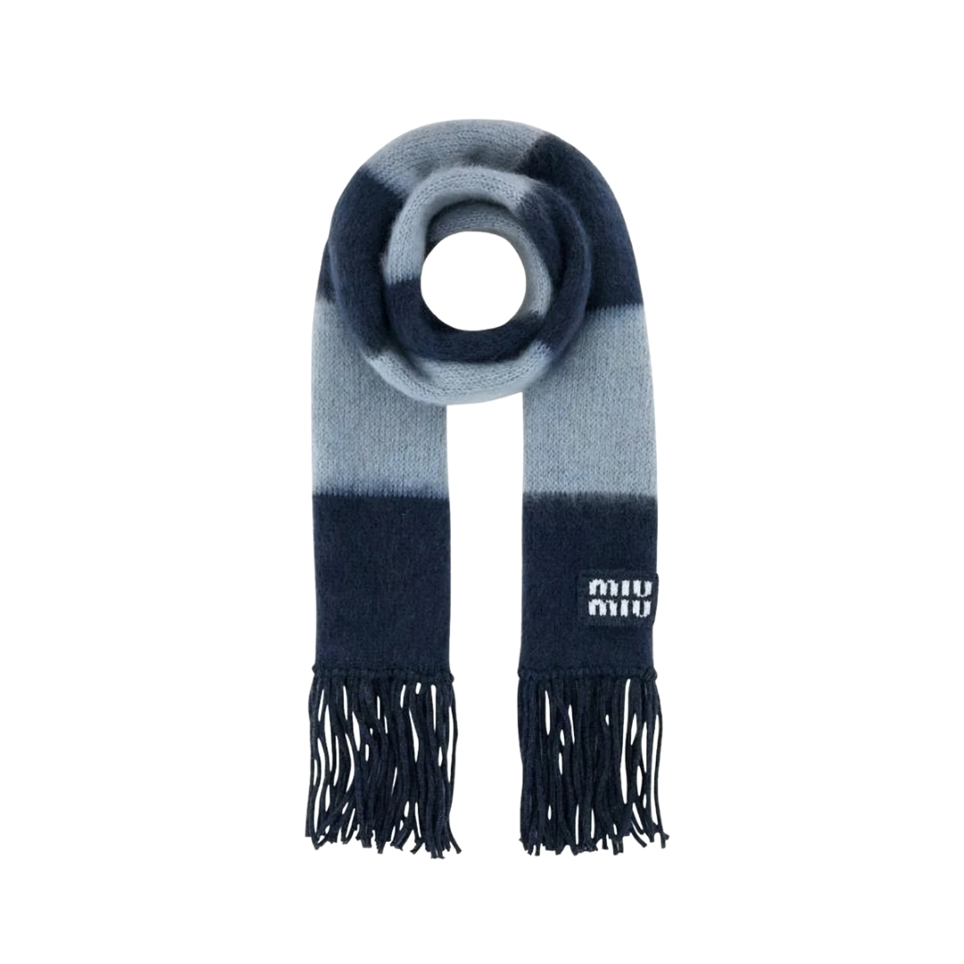 Weiches Mohair Blau/Grau
