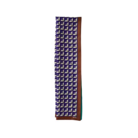 Bedruckte Seide Blau/Beige