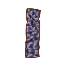 Bedruckte Seide Blau/Beige