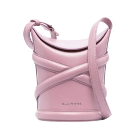 Kurven Beuteltasche Rosa 22 cm
