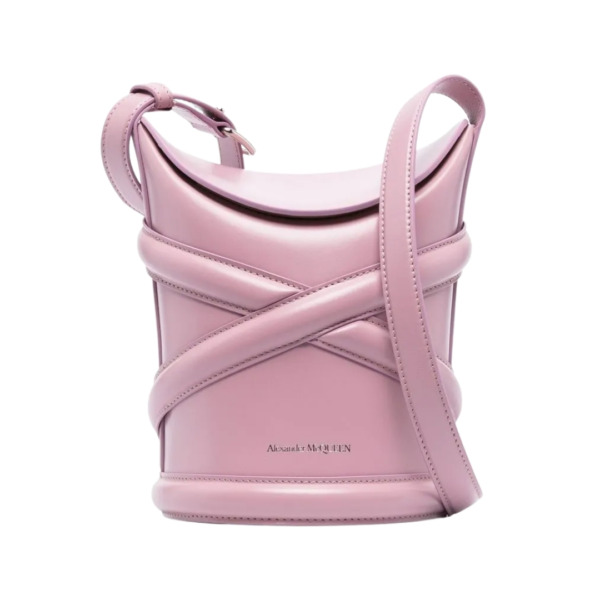 Kurven Beuteltasche Rosa 22 cm