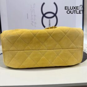 25 Mini Wildleder-Kalbsleder Gelb 20 cm