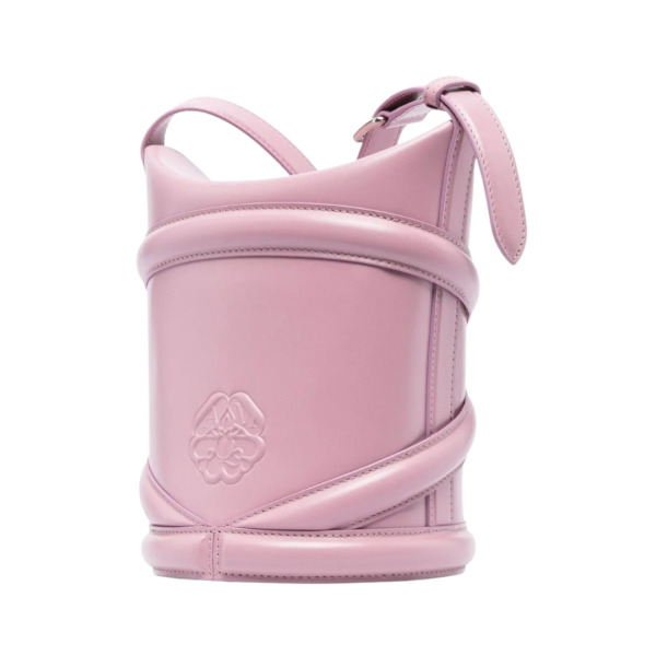 Kurven Beuteltasche Rosa 22 cm