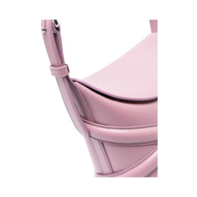 Kurven Beuteltasche Rosa 22 cm