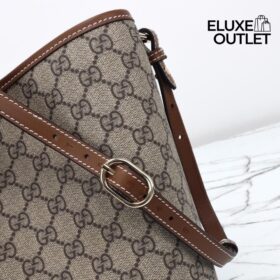 Mittelgroße GG-Emblem Bucket Bag 25 cm