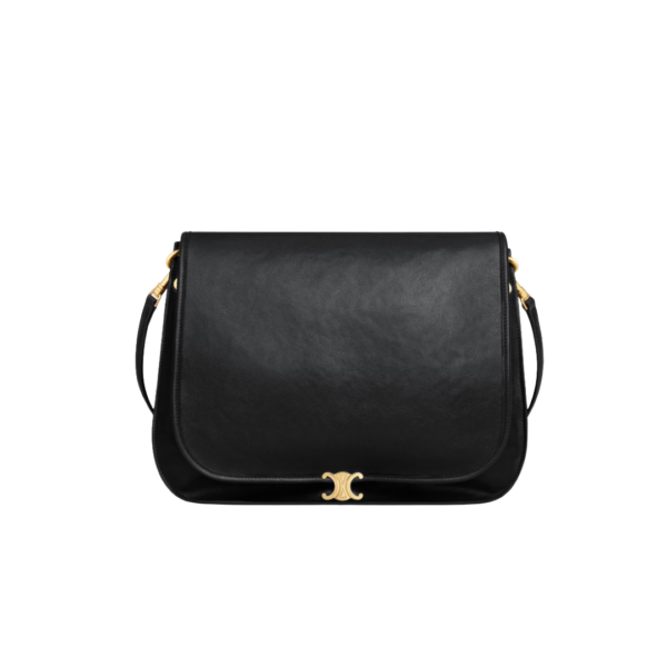 Triomphe Glänzendes Lammfell Schwarz 32 cm