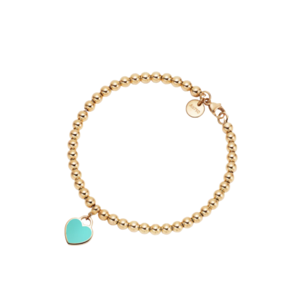 Perlenarmband Mini Herz Gold