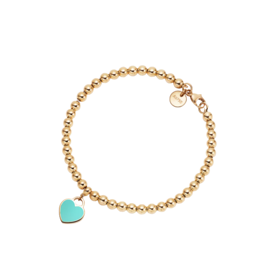 Perlenarmband Mini Herz Gold