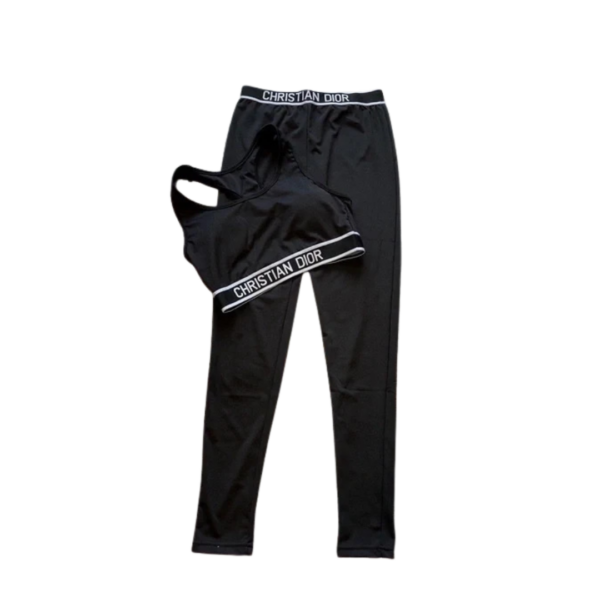 Schwarzes Sportbekleidungsset