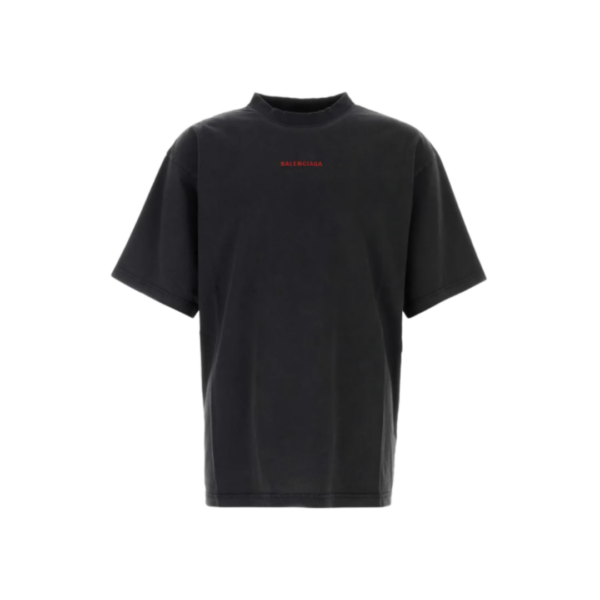 T-Shirt in verblasstem Schwarz