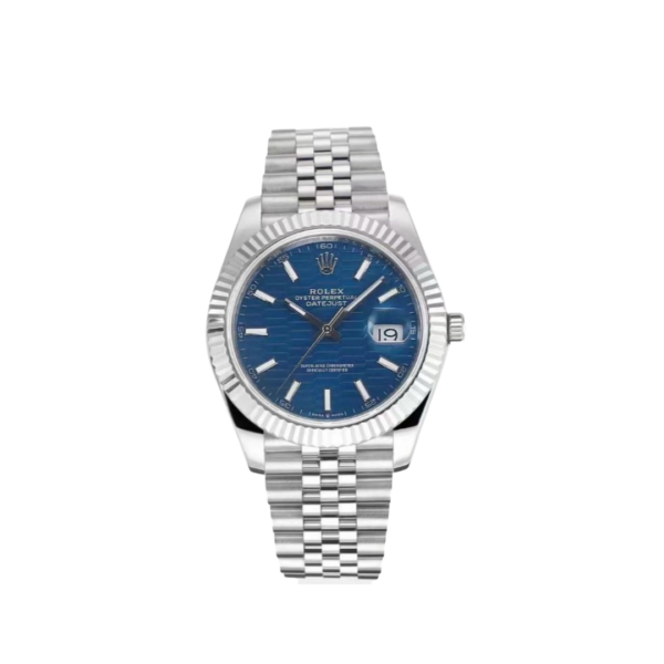 DateJust Silbern/Blau 41 mm