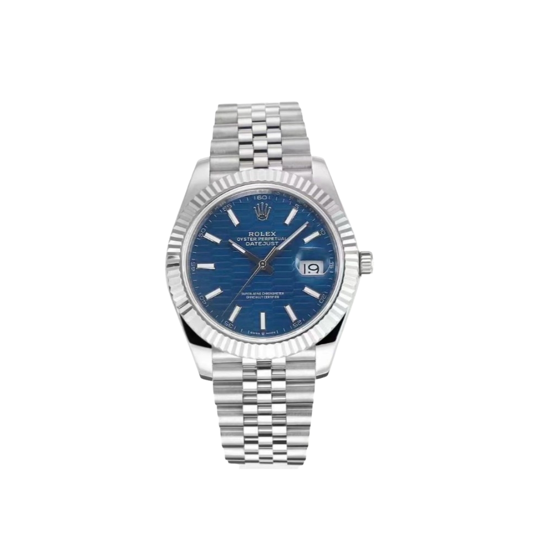 DateJust Silbern/Blau 41 mm