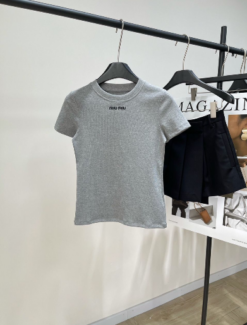 Graues nahtloses Shirt