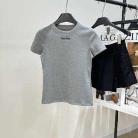 Graues nahtloses Shirt