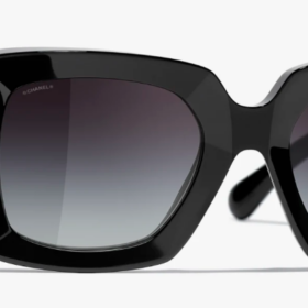 Rechteckig Acetate Schwarz/Gold