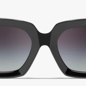 Rechteckig Acetate Schwarz/Gold