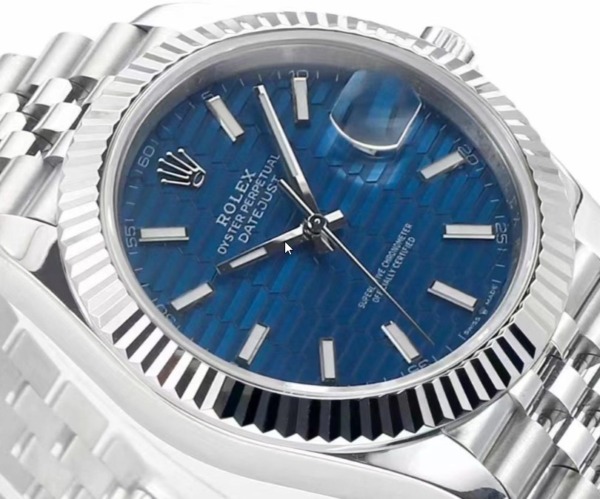DateJust Silbern/Blau 41 mm