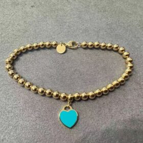 Perlenarmband Mini Herz Gold