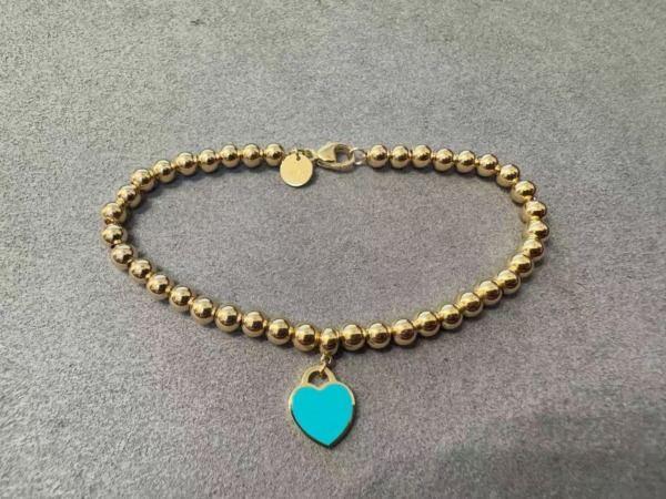 Perlenarmband Mini Herz Gold