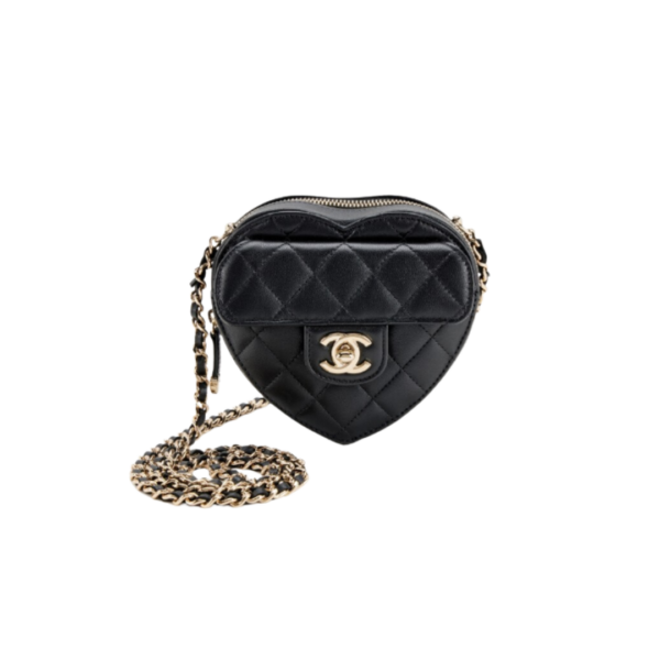 Love Heart Mini Schwarz/Gold 12 cm