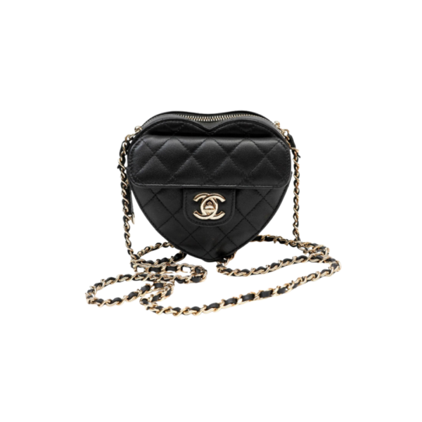 Love Heart Schwarz/Gold 13 cm