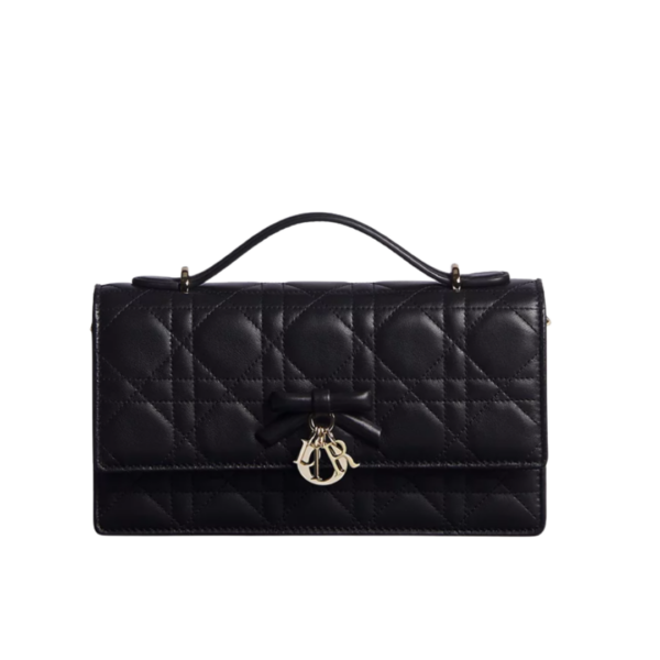Mini-Tasche Schwarz Cannage 21 cm
