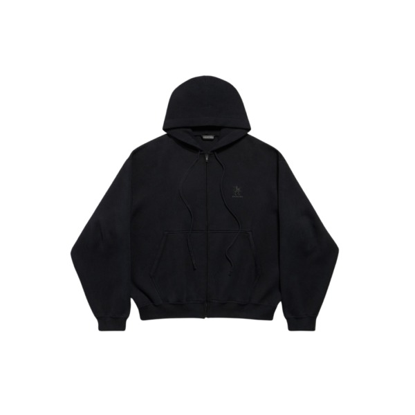 Schwarzer Herren-Kapuzenpullover