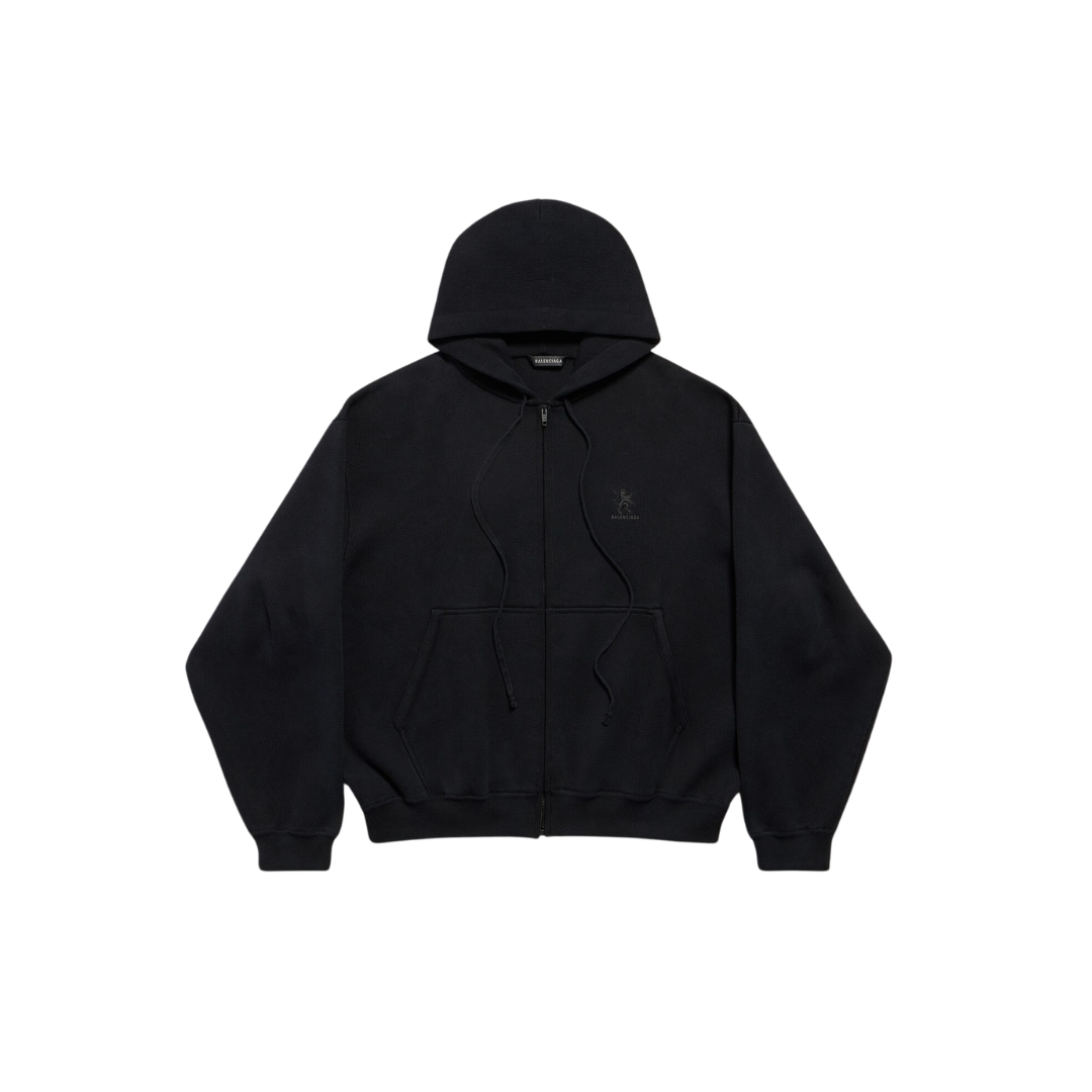 Schwarzer Herren-Kapuzenpullover