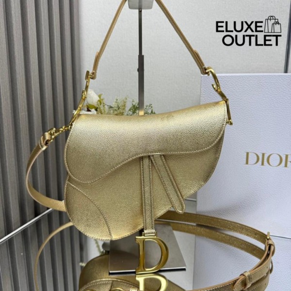 Saddle Metallisches Gold 25,5 cm