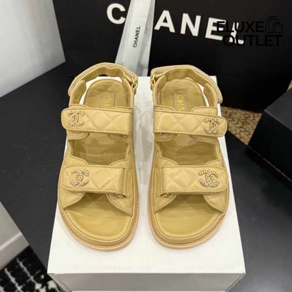 Dad Sandalen Beige