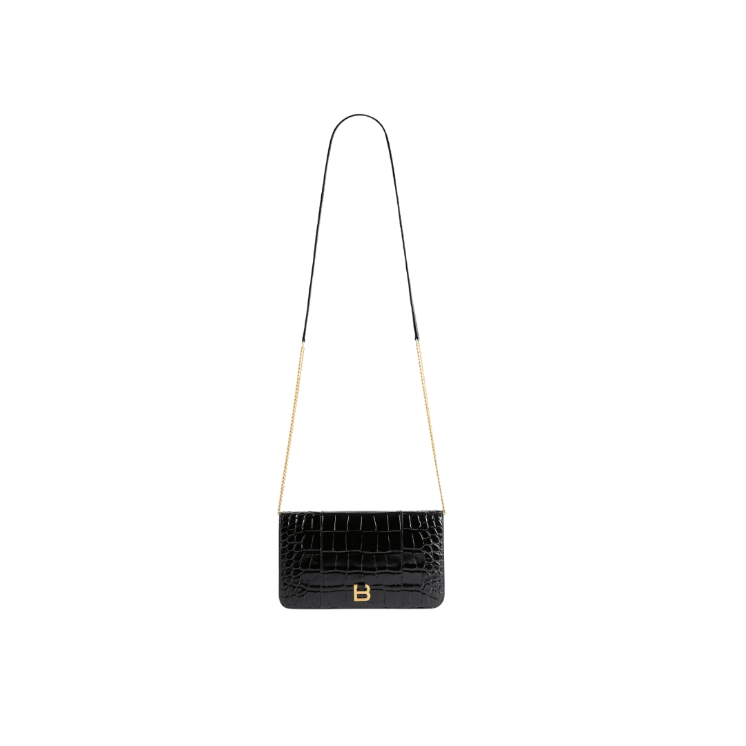 Schwarze Handytasche 20 cm