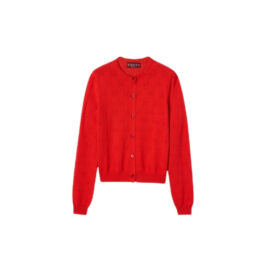 GG Pointelle Baumwollseiden-Cardigan Rot