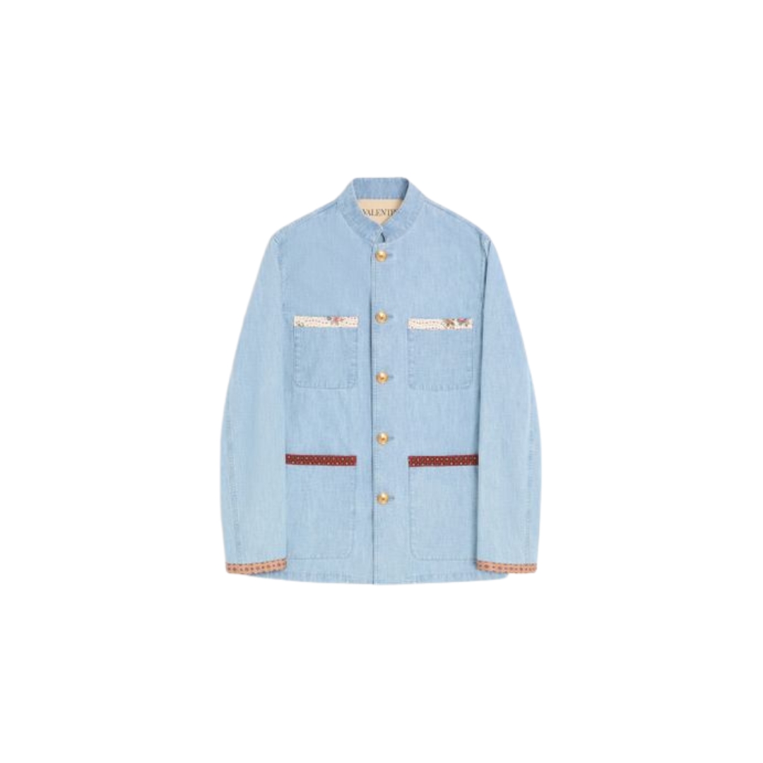 Valentino Jeans-Safarijacke mit bedruckten Kanten