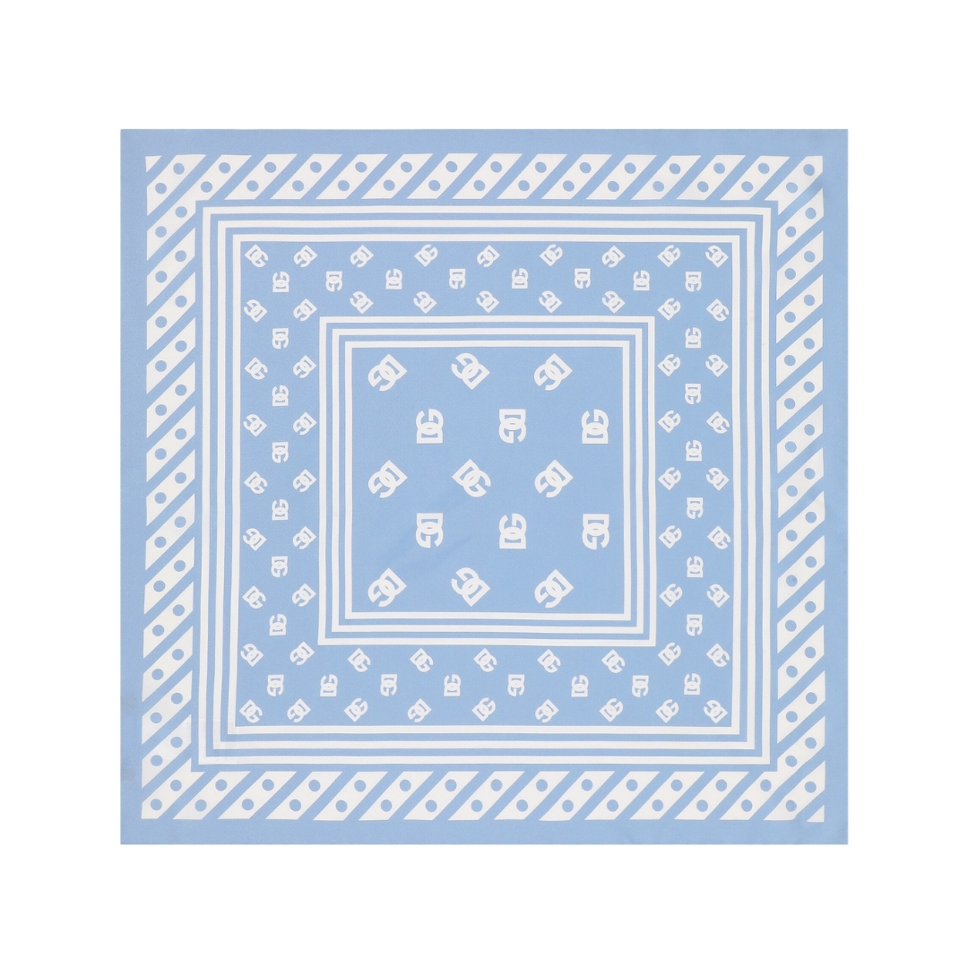 Foulard Aus Twill  Hellblau