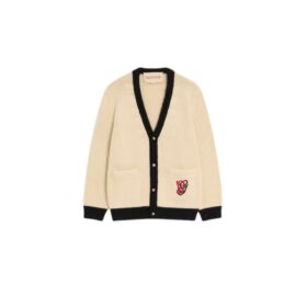 Valentino Wollstrickjacke mit gesticktem VG