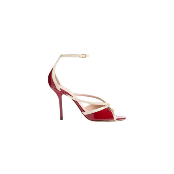 Bepointy Sandale aus Lackleder Rosa & Schwarz