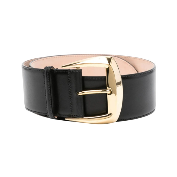 Geometric Buckle Schwarz 7 cm