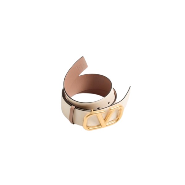 Reversibler Vlogo Signature-Gürtel aus glänzendem Kalbsleder 4 cm