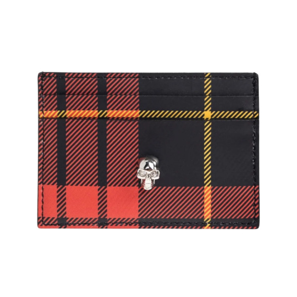 Tartan Totenkopf Schwarz/Rot 10 cm