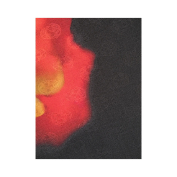Solarisierter Totenkopf Schwarz/Rot