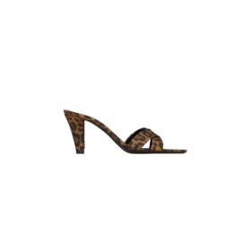 JILL-Mules aus Leoparden-Ripsband
