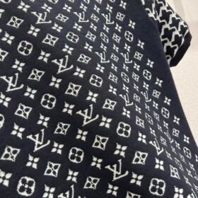 Monogram Honeycomb Knit Top Schwarz