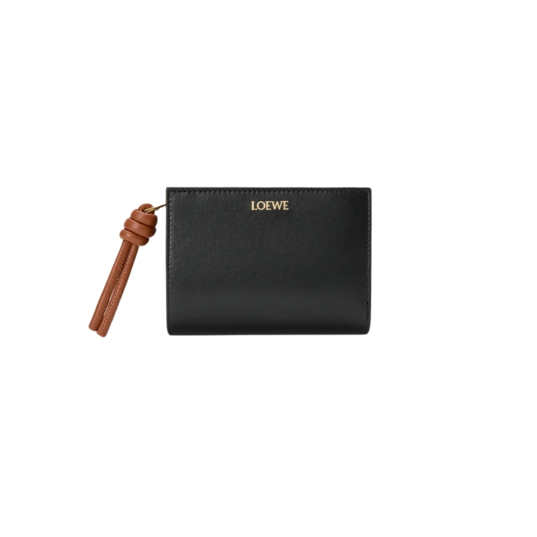 Kompaktes Portemonnaie Schwarz 11.4 cm
