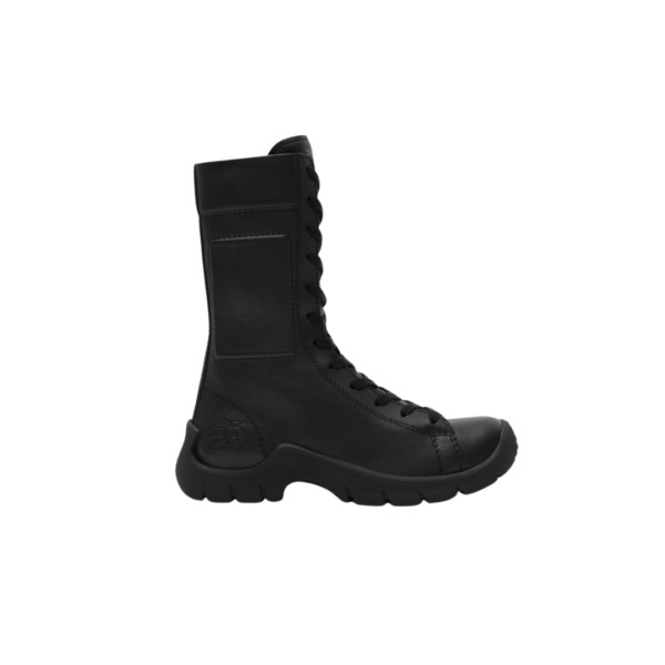 Stiefel in Lederoptik Schwarz