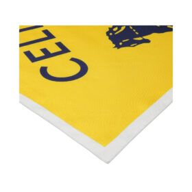 Bedruckte Seide Gelb/Blau