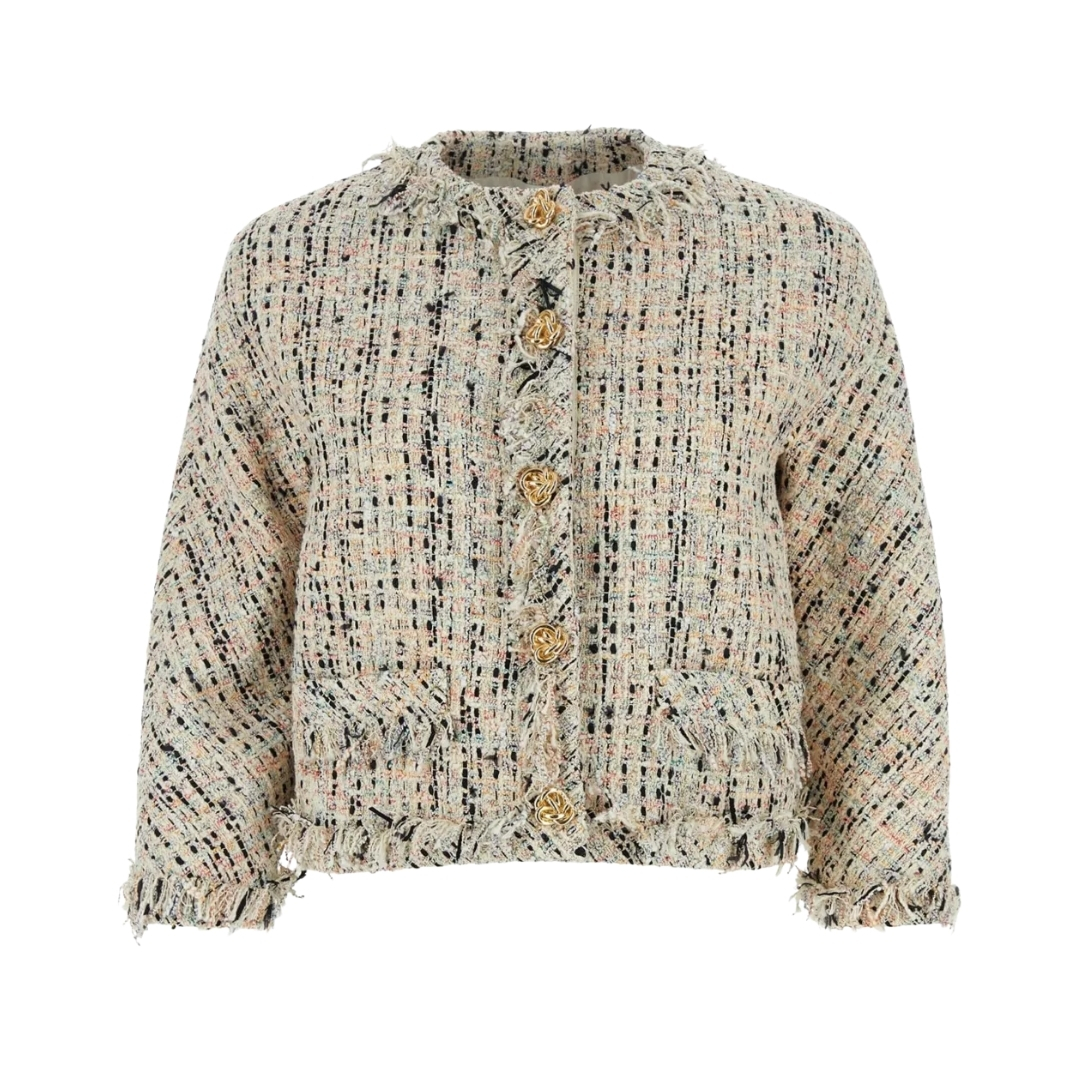 Ausgefranster Tweed Beige
