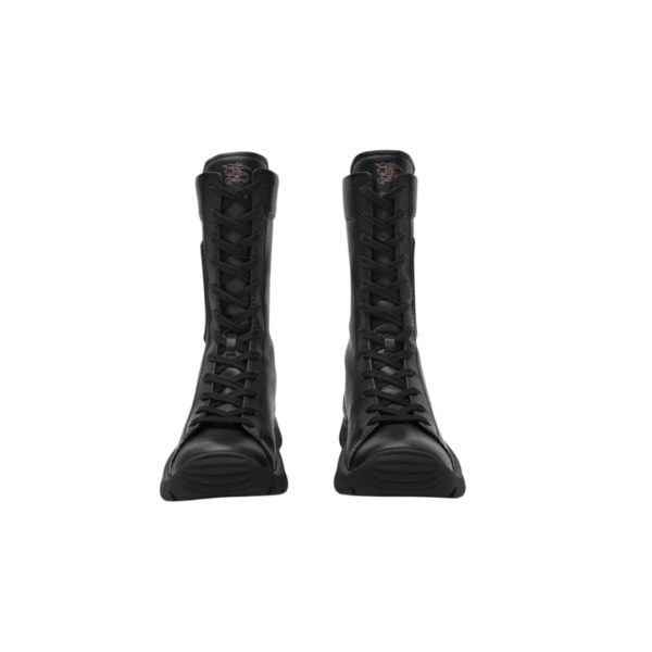 Stiefel in Lederoptik Schwarz